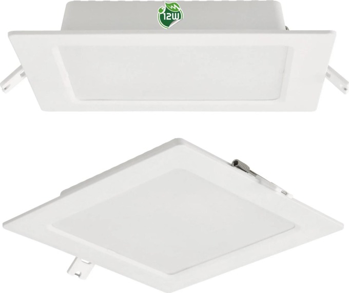 BERGE Čtvercový LED panel zapuštěný - bílý - 12W - PC - neutrální bílá