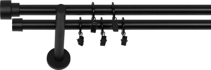 Dekodum Dvouřadá Garnýž Slick 19 mm černá matná 160 cm