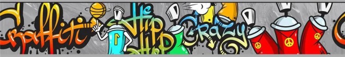 Bordura na zeď samolepicí - Graffiti