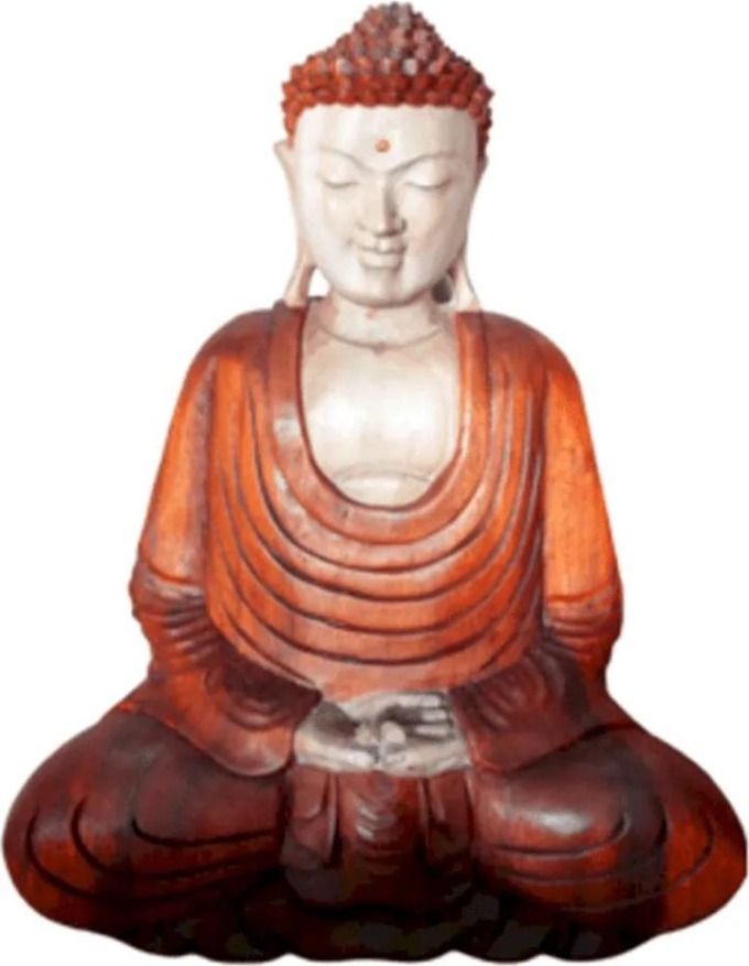 Milujeme Kameny Buddha - dřevěná soška - velká