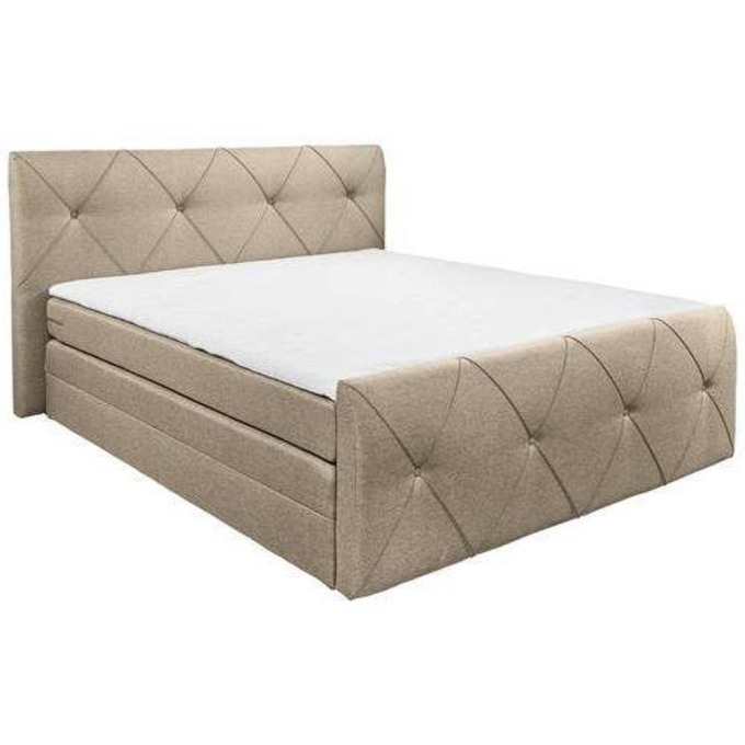 Boxspring postel CALGARY Hnědá 180x200 Cm