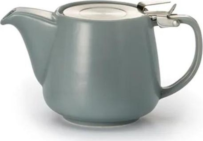 Sítková konvička na čaj o objemu 500 ml v šedé barvě s nerezovým sítkem