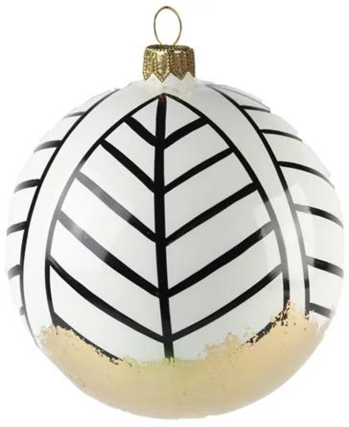 Skleněná ozdoba s dekorem listů