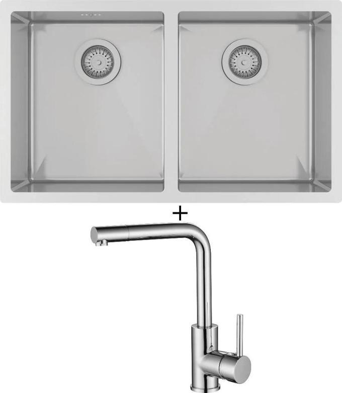 SET Aquastone ELEGANT 210-34 nerez kartáčovaný + Aquastone AQ 5581 chrom