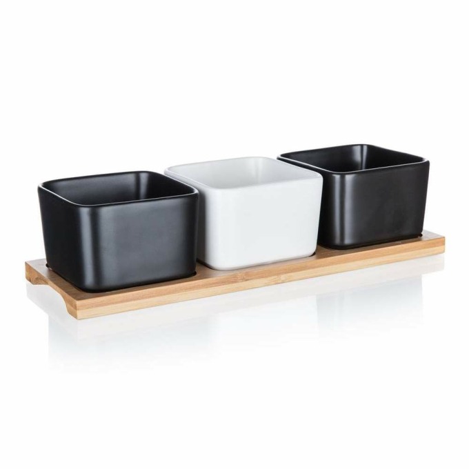 Banquet Sada misek BRILLANTE Bamboo, 24,5 x 24,5 x 4,5 cm