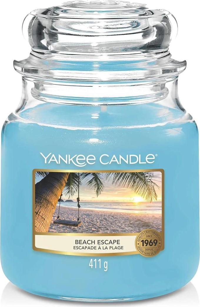 Yankee Candle vonná svíčka Classic ve skle střední Beach Escape 411 g