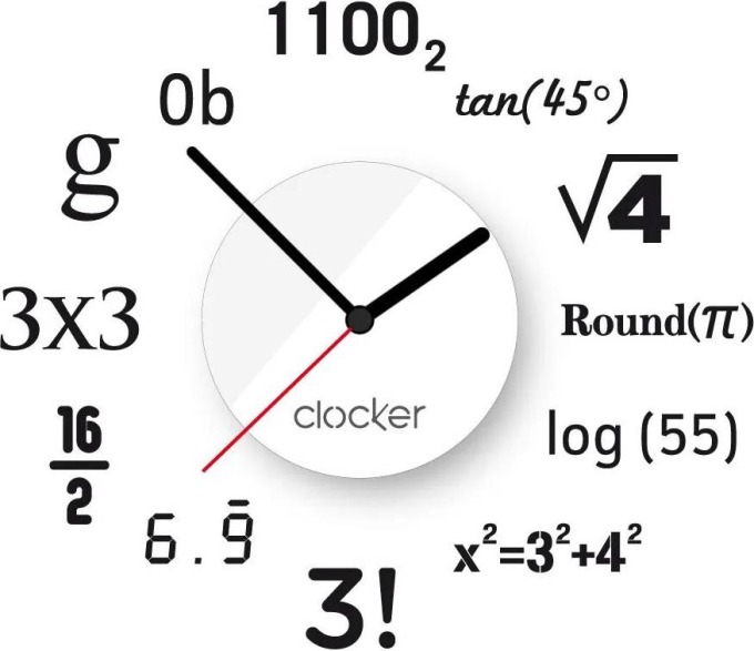 Clocker Nalepovací hodiny Math Barva ciferníku: Bílá