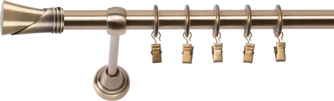 Jednořadá Garnýž Duncan 19 mm starožitné zlato 200 cm