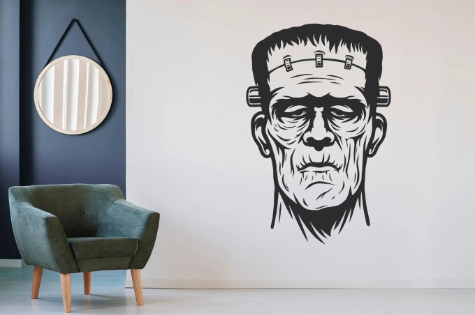 Lepy.cz Samolepka na zeď Frankenstein Velikost (šířka x výška): 40x61cm, Barevná varianta: Černá