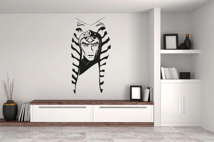Lepy.cz Samolepka na zeď Star Wars - Ahsoka Velikost (šířka x výška): 30x58cm, Barevná varianta: Světle zelená