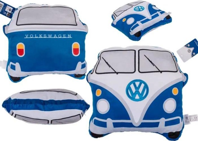 Vesna | Polštářek Volkswagen T1 30x28 cm modrý