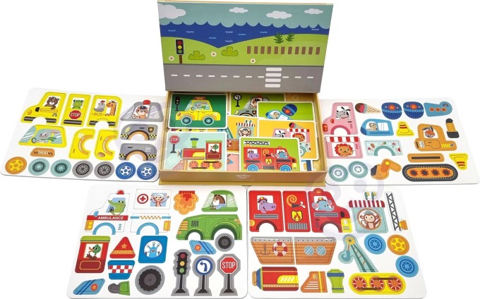 Montessori vzdělávací puzzle Magnetická krabička Tooky