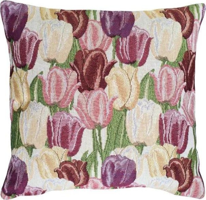 SCANquilt povlak MOTIV tulipány pastelová 40 x 40 cm