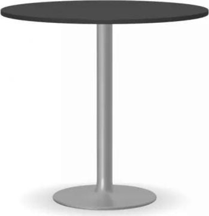 Konferenční stolek FILIP II, průměr 800 mm, šedá podnož, deska grafit