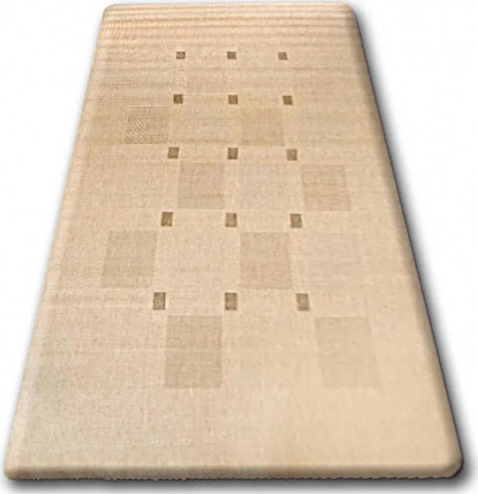 Moderní kusový koberec v béžovém odstínu o rozměrech 120x170cm, odolný proti oděru a snadno udržovatelný, ideální do místností se zvýšenou zátěží