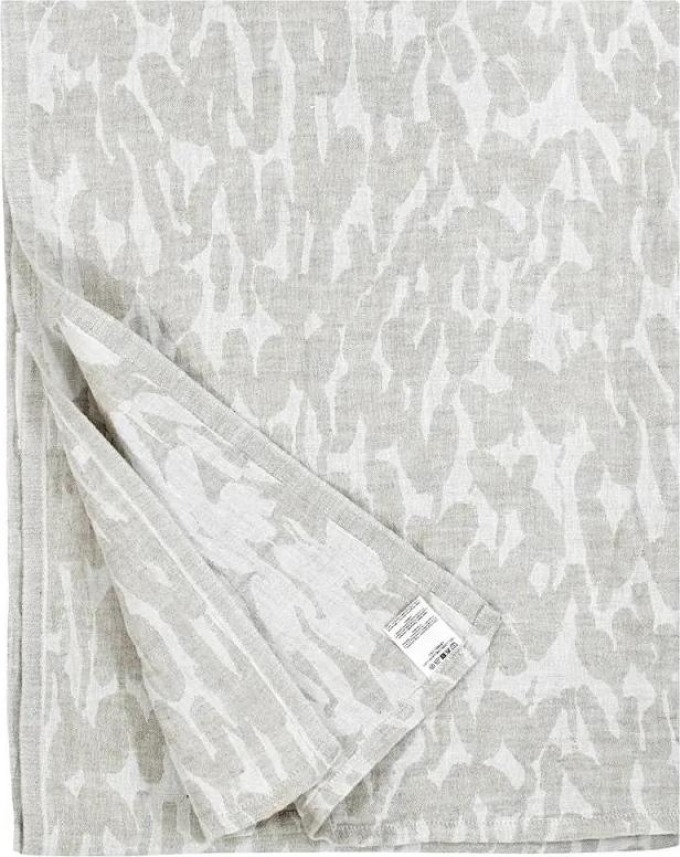 Lněný ručník Jäkälä, len-bílý, Rozměry 95x180 cm