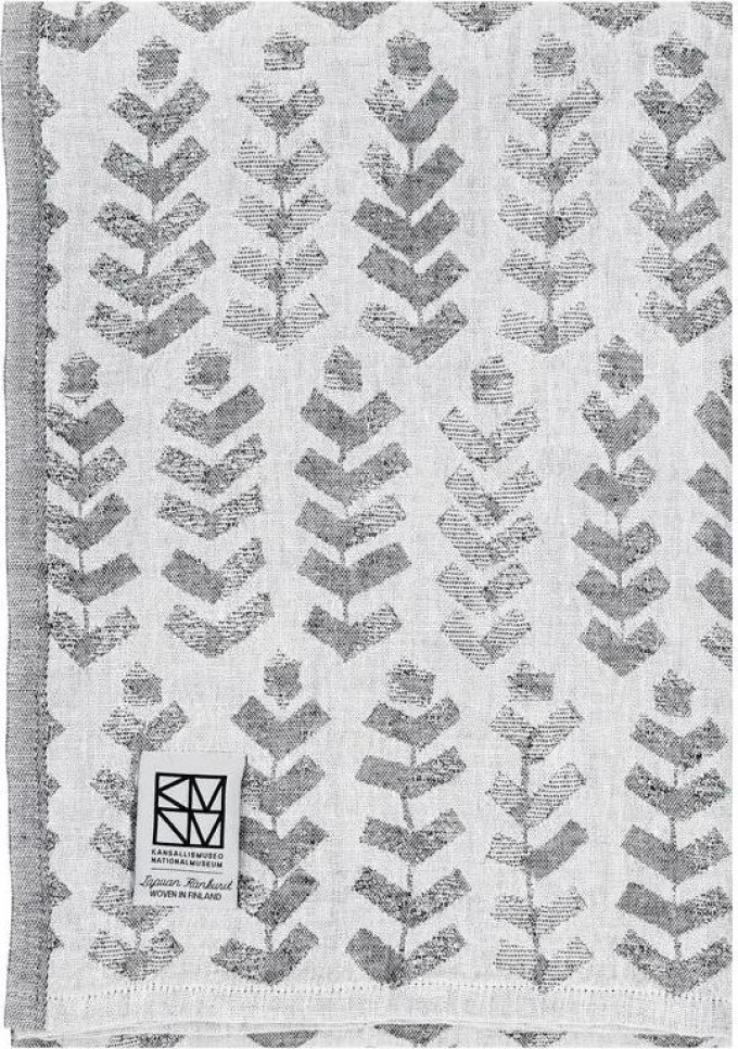 Lněný ručník Ruusu, šedý, Rozměry 95x180 cm