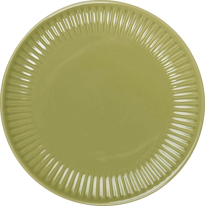 IB LAURSEN Dezertní talíř Mynte Herbal Green 19,5 cm, zelená barva, keramika