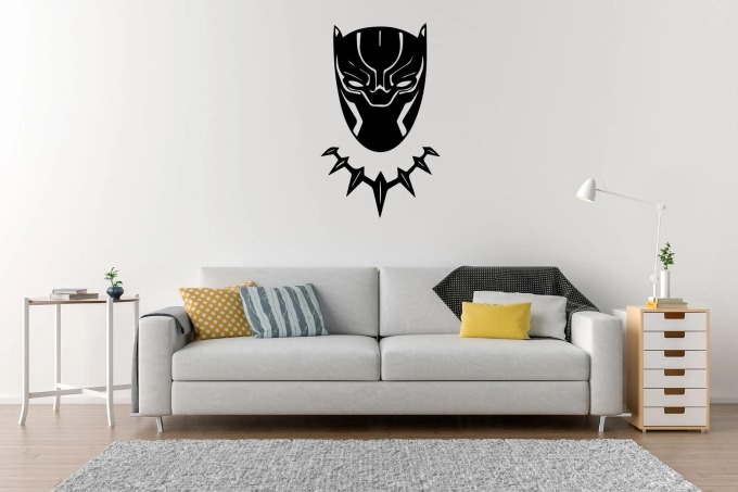 Lepy.cz Samolepka na zeď Black Panther Velikost (šířka x výška): 40x65cm, Barevná varianta: Světle červená