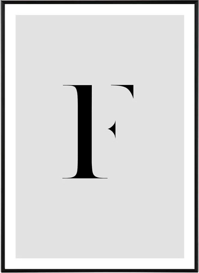 Letter F - 50x70 cm Obraz