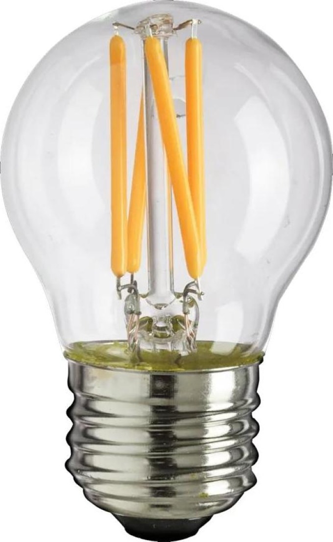 LED žárovka s teplou bílou barvou a úspornou spotřebou energie 6W - 510Lm - filament - E27 - G45