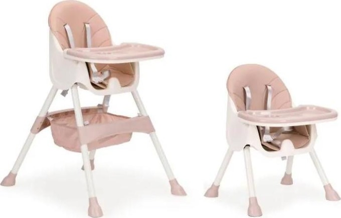 Jídelní židle pro děti s funkcí 2v1 - nastavitelná a snadno přeměnitelná na nízkou židličku se stolkem