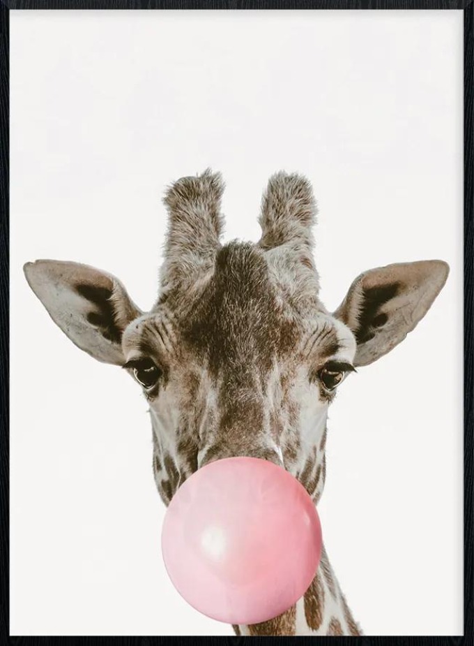 Plakát Žirafa s bublinou Rozměr plakátu: A4 (21 x 29,7 cm)