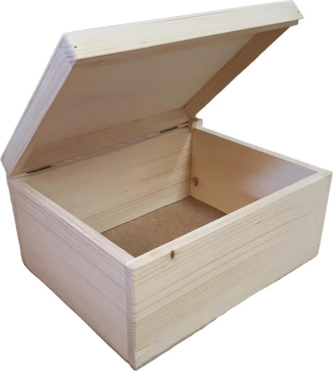 Dřevěný box s víkem 40x30x12,5 cm