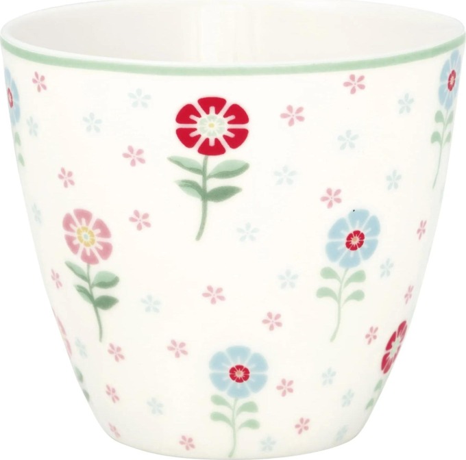 GREEN GATE Latte cup Noella White 300 ml, multi barva, porcelán 300ml