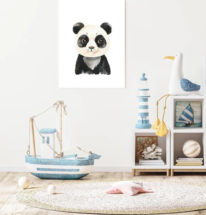 PIPPER | Dětský obraz - Panda 50 x 40 cm