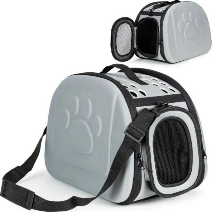 Přepravní taška pro psy a kočky - šedá