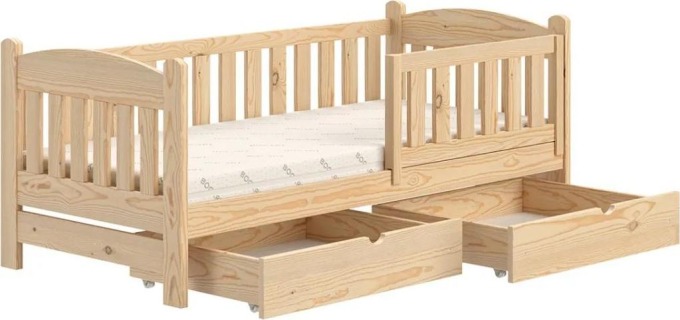 Dřevěná dětská postel Alvins DP 002 - borovice
