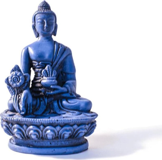 Milujeme Kameny Buddha medicíny a léčení - modrý - feng shui