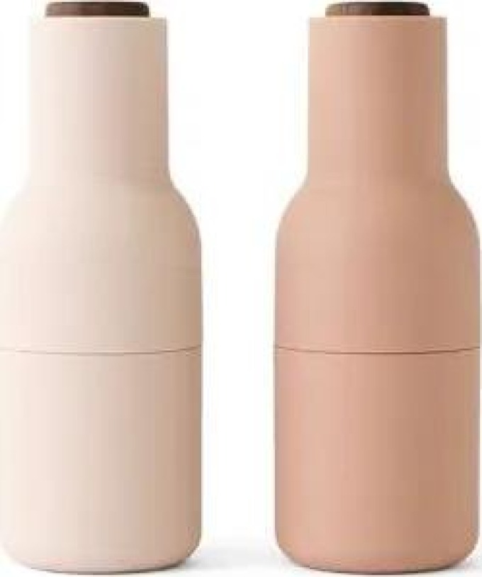 Mlýnky Bottle Nude/Walnut – set 2 ks Audo Copenhagen