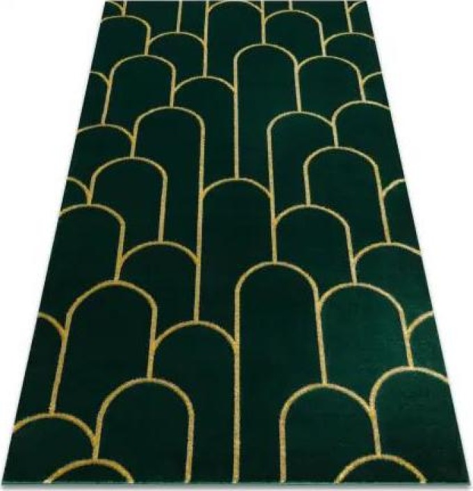 koberec EMERALD výhradní 1021 glamour, stylový art deco, lahvově zel velikost 120x170 cm | krásné koberce cz