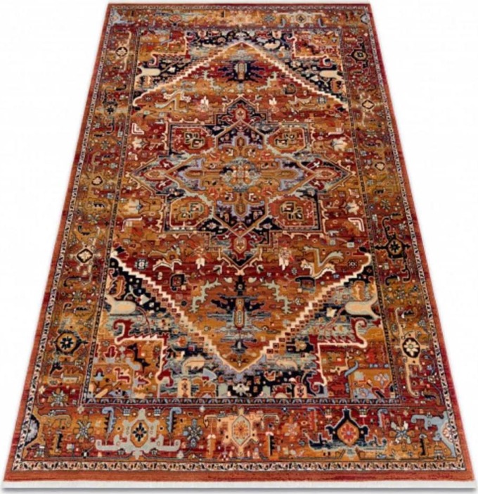 Vlněný kusový koberec Keshan terakotový 80x145cm