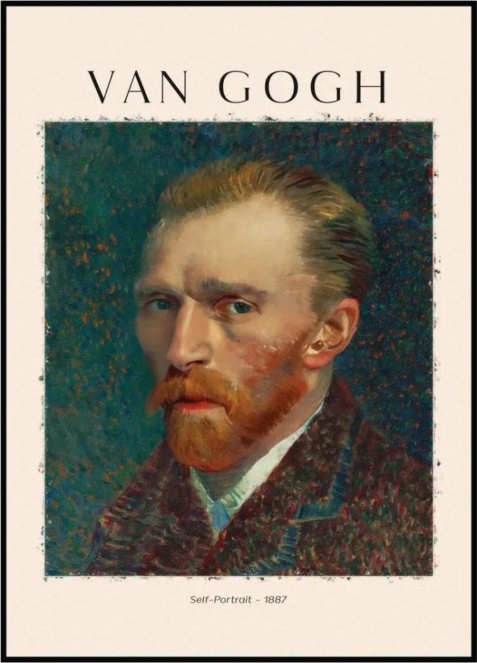 Vincent van Gogh - Autoportrét 1887 40 x 50 cm