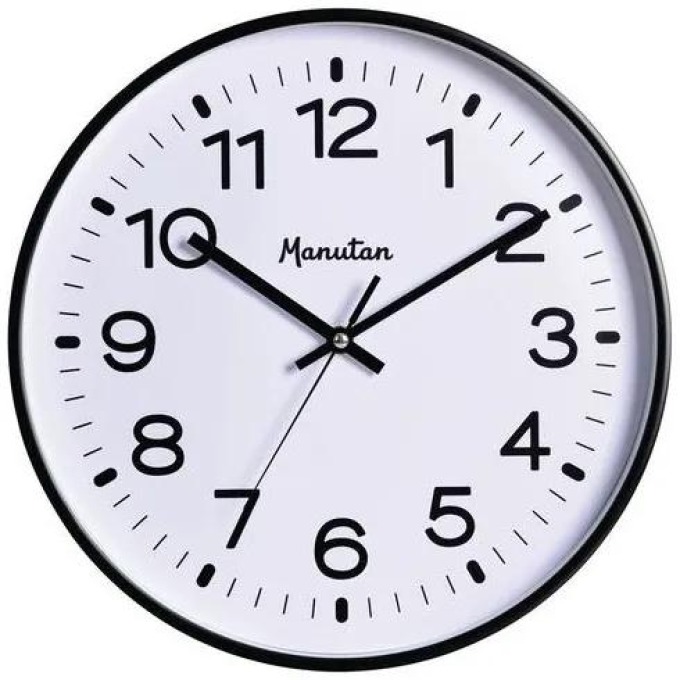 Analogové hodiny Q2 Manutan, autonomní quartz, průměr 32 cm