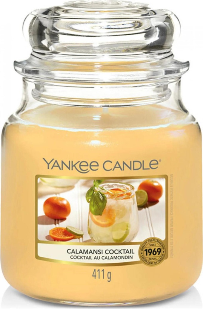 Yankee Candle vonná svíčka Classic ve skle střední Calamansi Cocktail