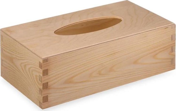 ČistéDřevo Dřevěná krabička na kapesníky s vysouvacím dnem