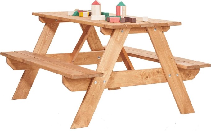 Dětské zahradní posezení - lavice a stůl, impregnováno