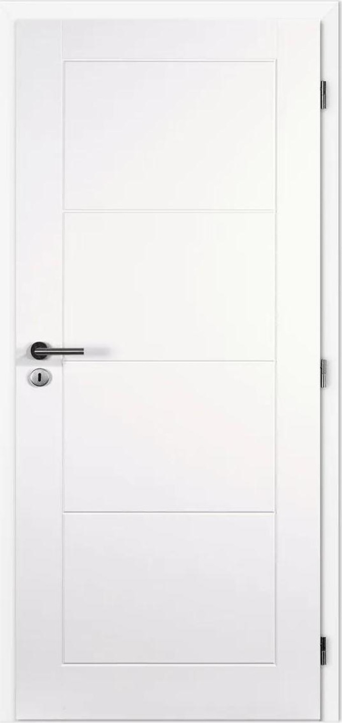 Doornite Dakota Interiérové dveře 80 P, 846 × 1983 mm, lakované, pravé, bílé, plné