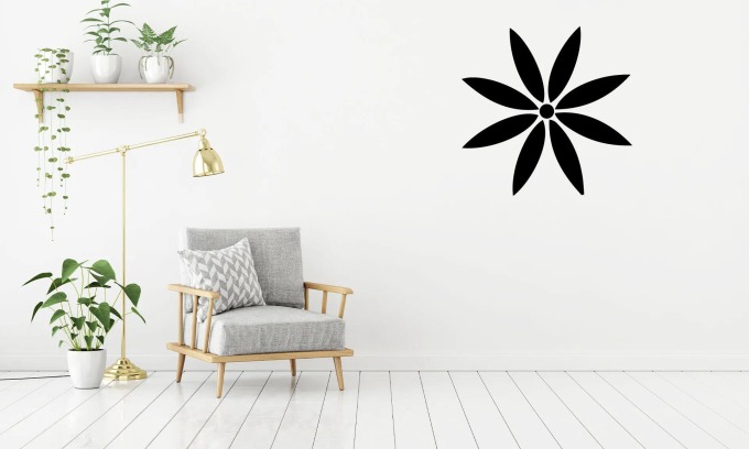 Lepy.cz Samolepka na zeď Květ Třapatka Velikost (šířka x výška): 85x85cm, Barevná varianta: Světle červená