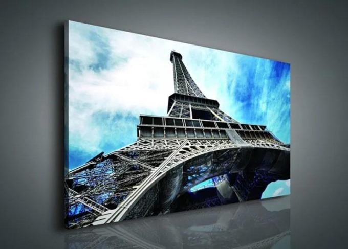 Jednodílný obraz na plátně s Eiffelovou věží, rozměr 100 x 75 cm