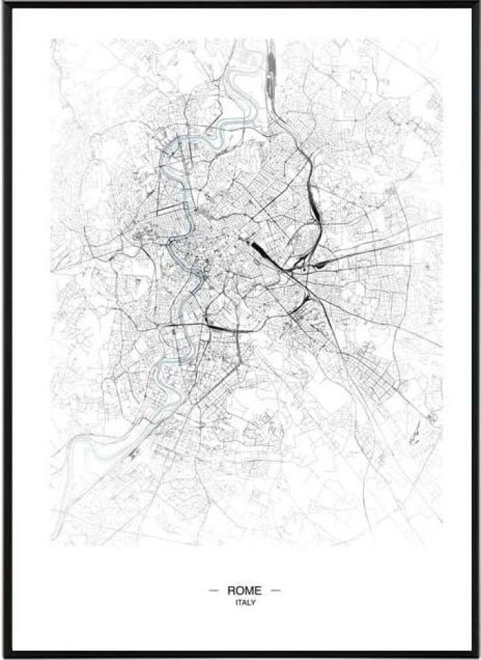 Rome map - 50x70 cm Obraz