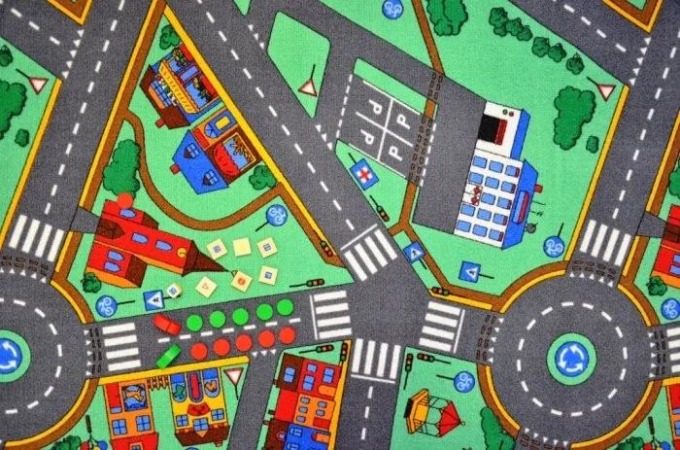 Vopi | Dětský koberec Dopravní hra - Dětský koberec Dopravní hra