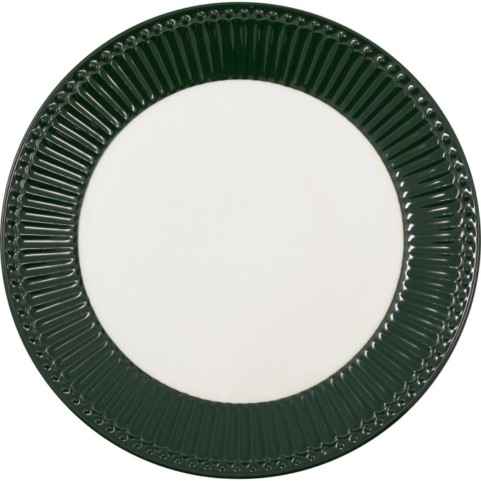 GREEN GATE Dezertní talíř Alice Pinewood Green, zelená barva, porcelán