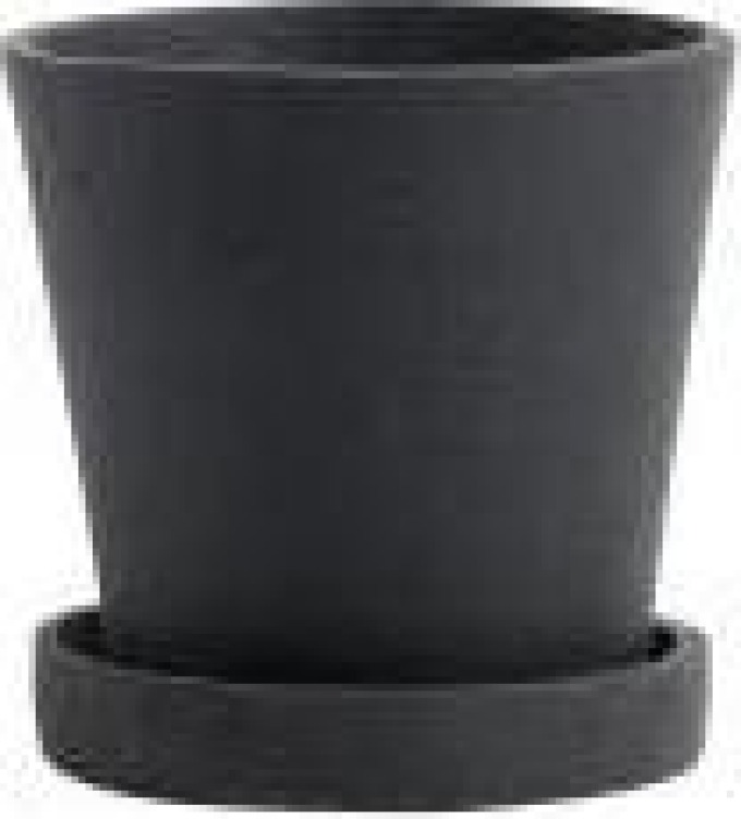 Květináč Flowerpot s podmiskou Black S HAY