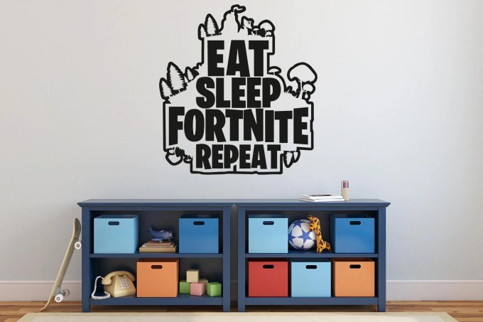 Lepy.cz Samolepka na zeď Fortnite Velikost (šířka x výška): 40x43cm, Barevná varianta: Nugátová hnědá