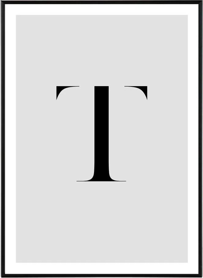 Letter T - 30x40 cm Obraz